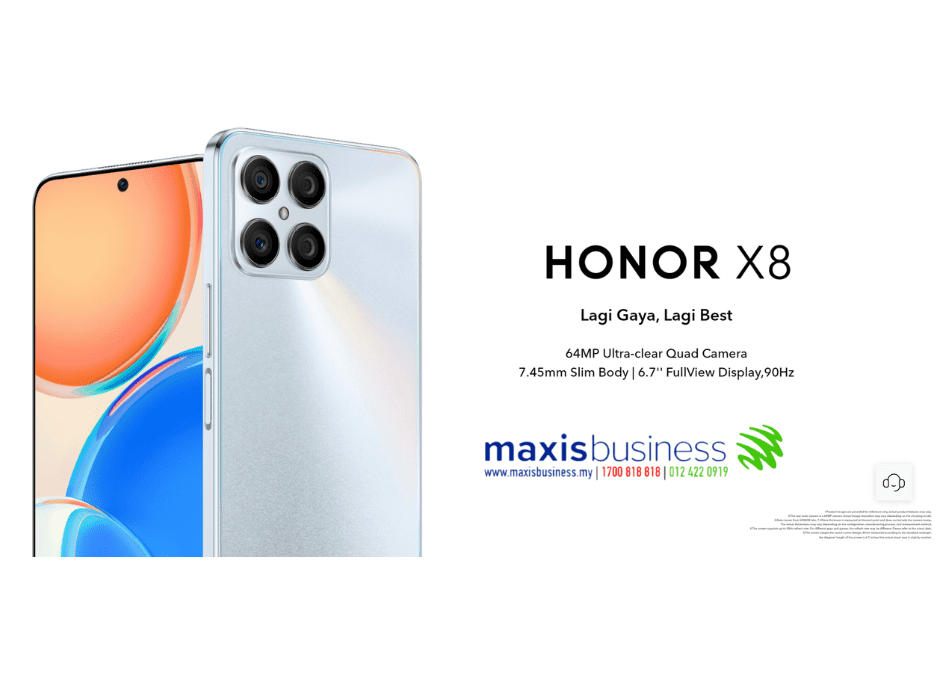 Honor X8 : Maxis Contracts and Deals