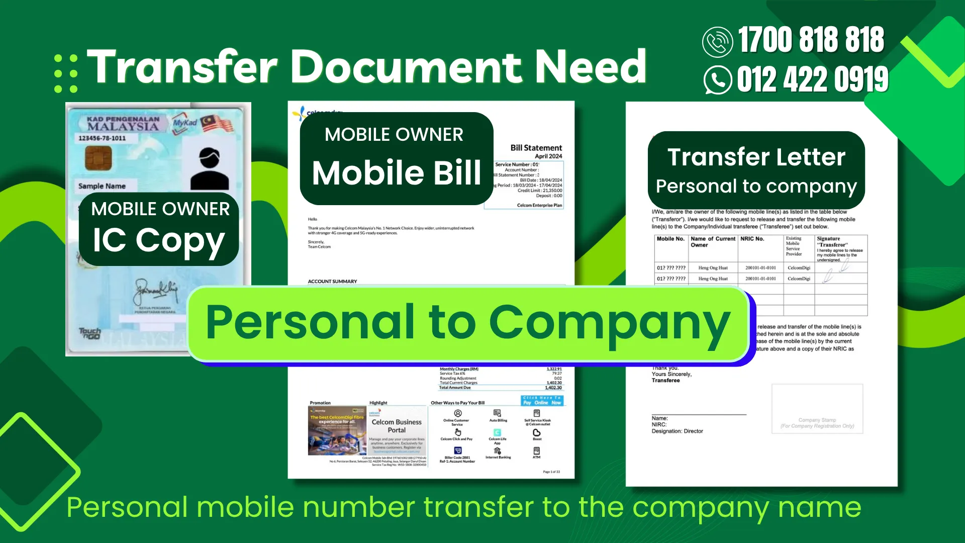 Transfer Ownership personal to company